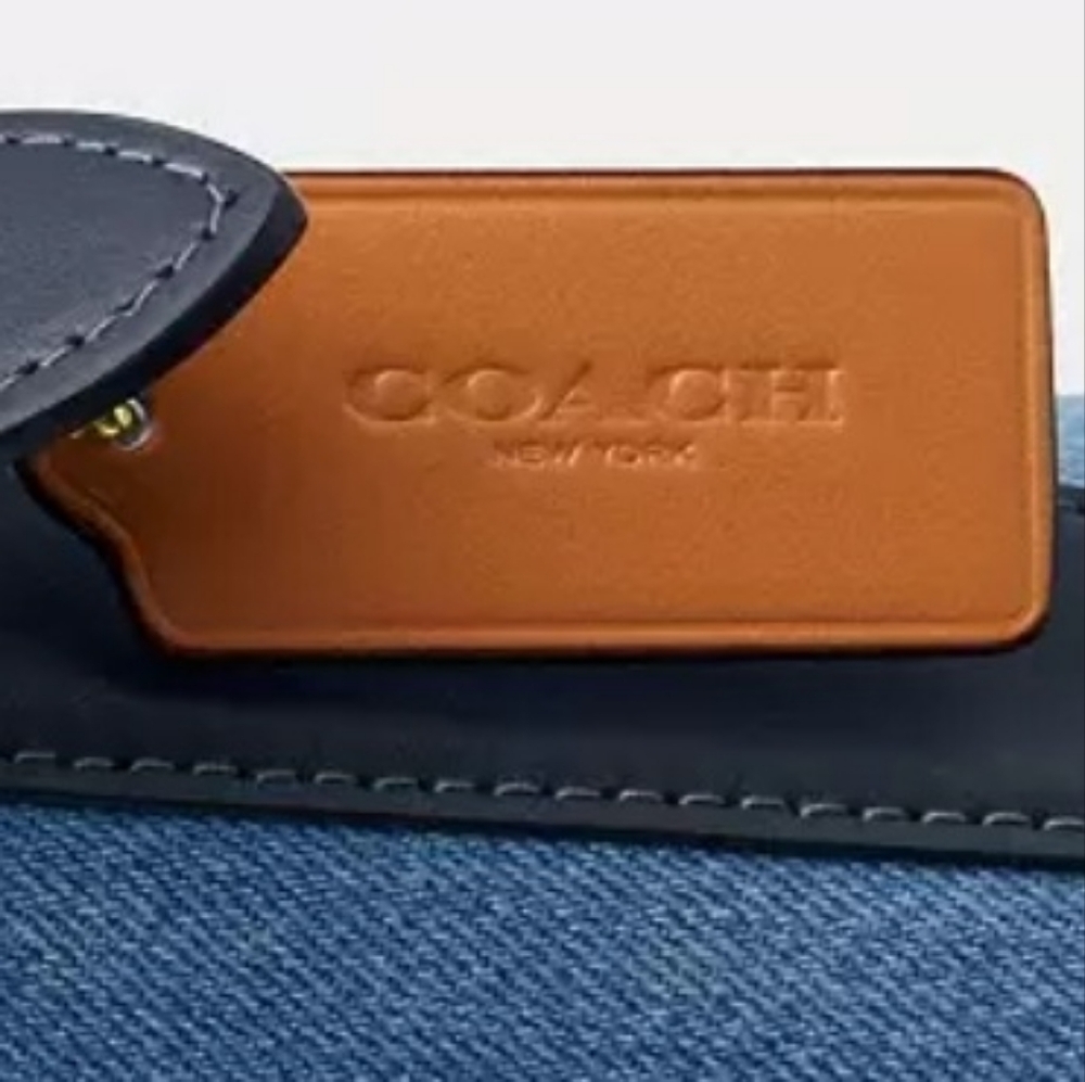 🔥COACH Signature Denim & Leather Jude Duffle, Gold Hardware, NEW W/TAGS! - Picture 2 of 7